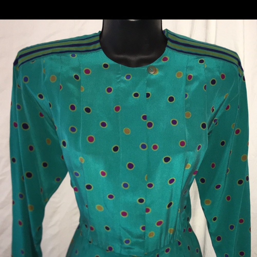 Vintage Green Secretary Liz Claiborne Dres…